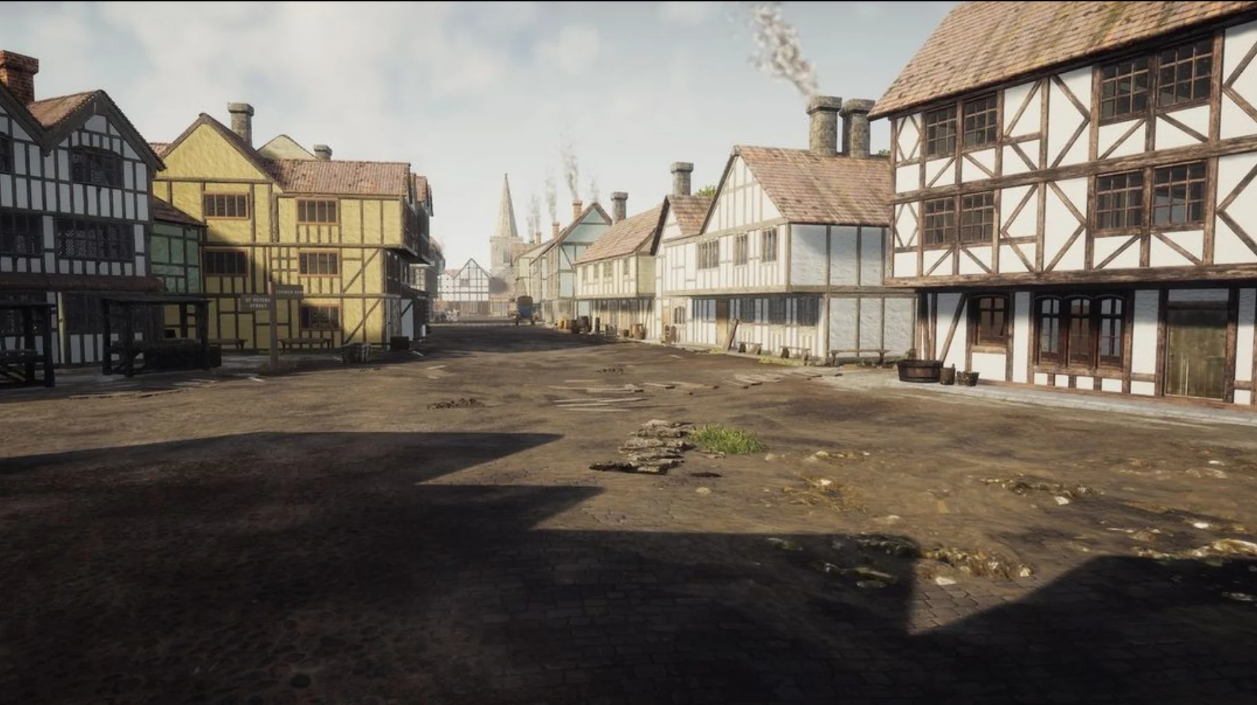 At the heart of town in the Hereford 1642 game